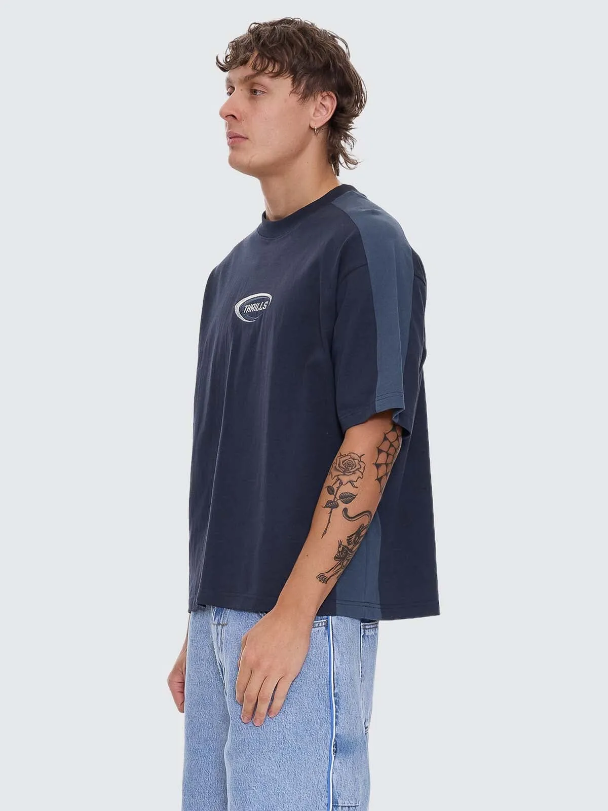 Fusion Panel Box Crop Tee - Total Eclipse sold by Thrills product image thumbnail 3