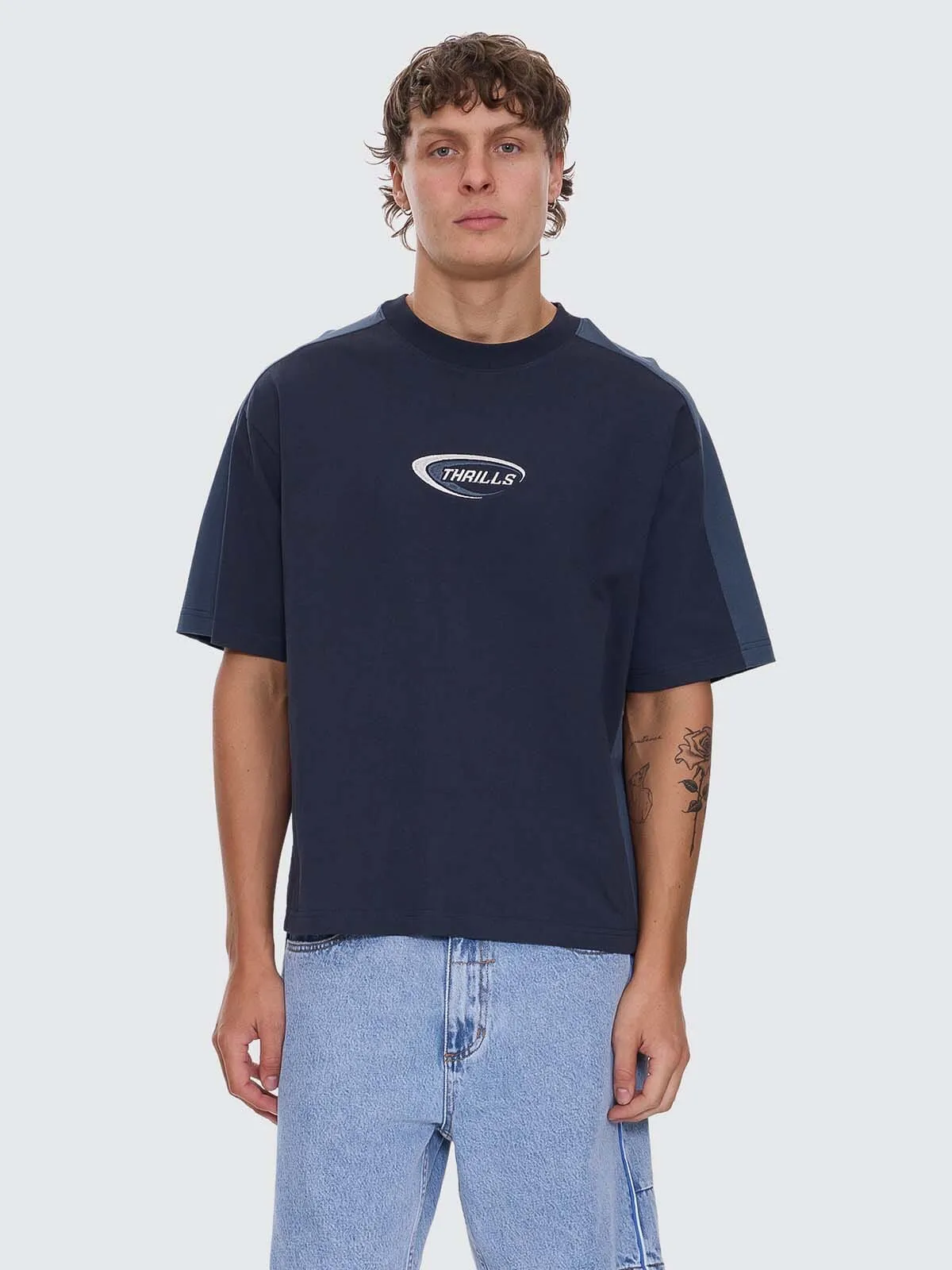 Fusion Panel Box Crop Tee - Total Eclipse sold by Thrills