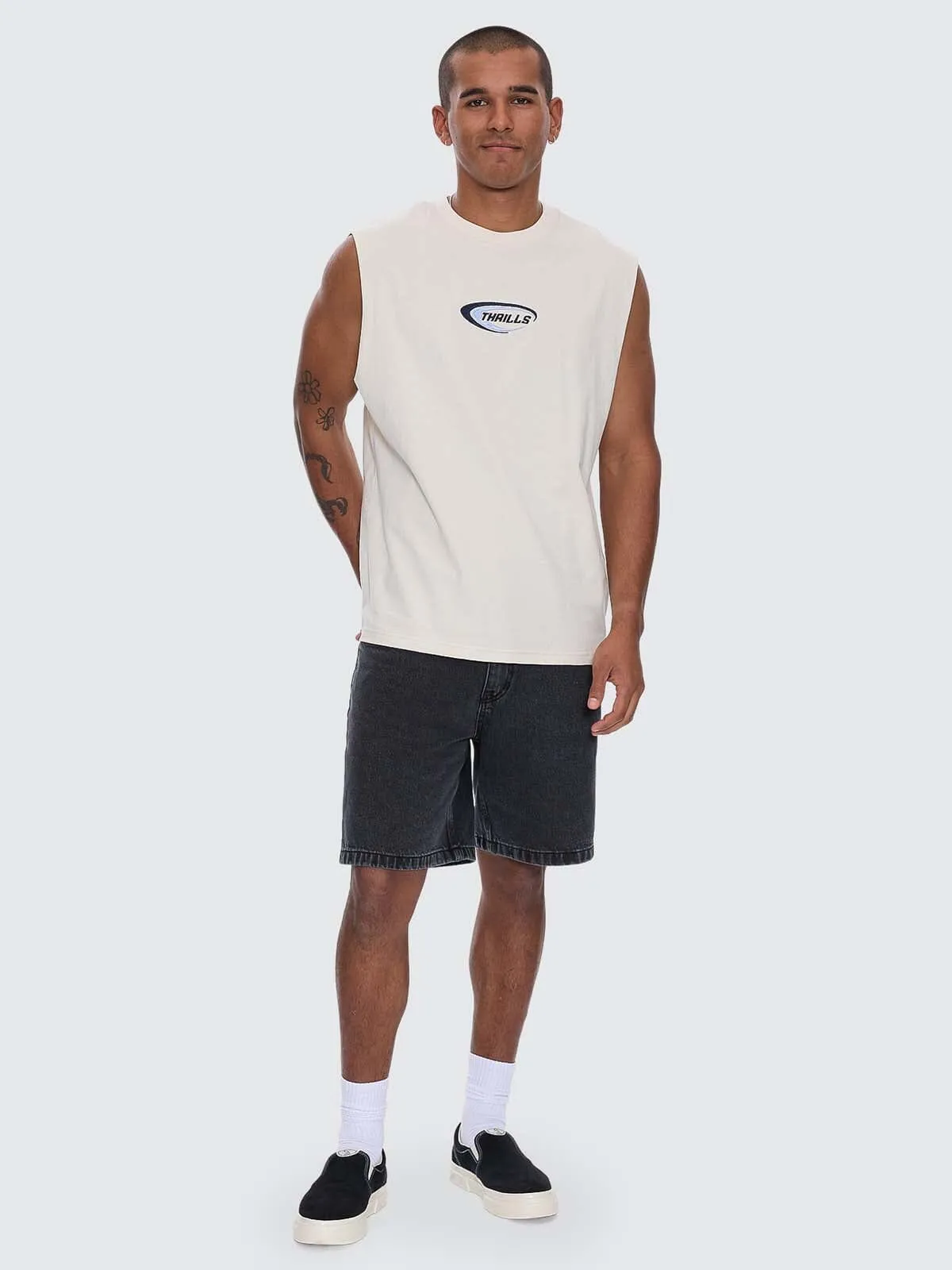 Fusion Merch Fit Muscle Tee - Heritage White sold by Thrills product image thumbnail 5
