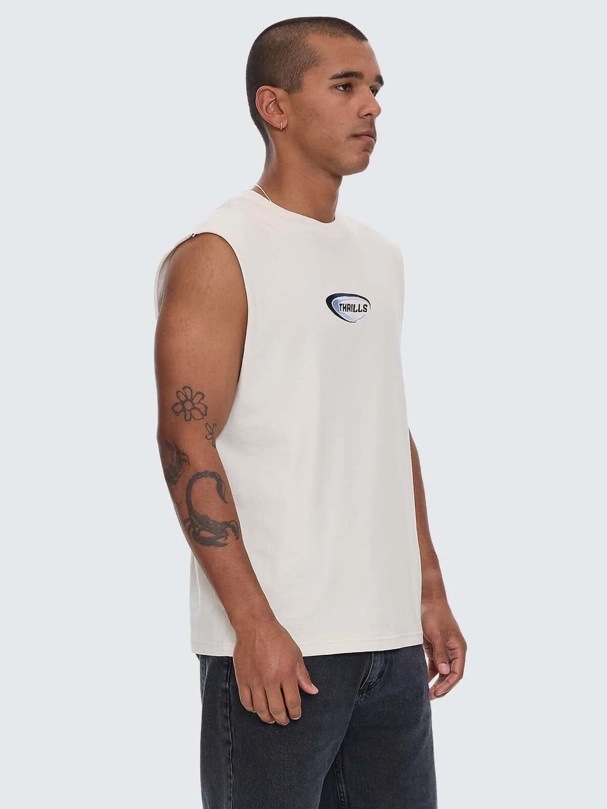 Fusion Merch Fit Muscle Tee - Heritage White sold by Thrills product image thumbnail 4