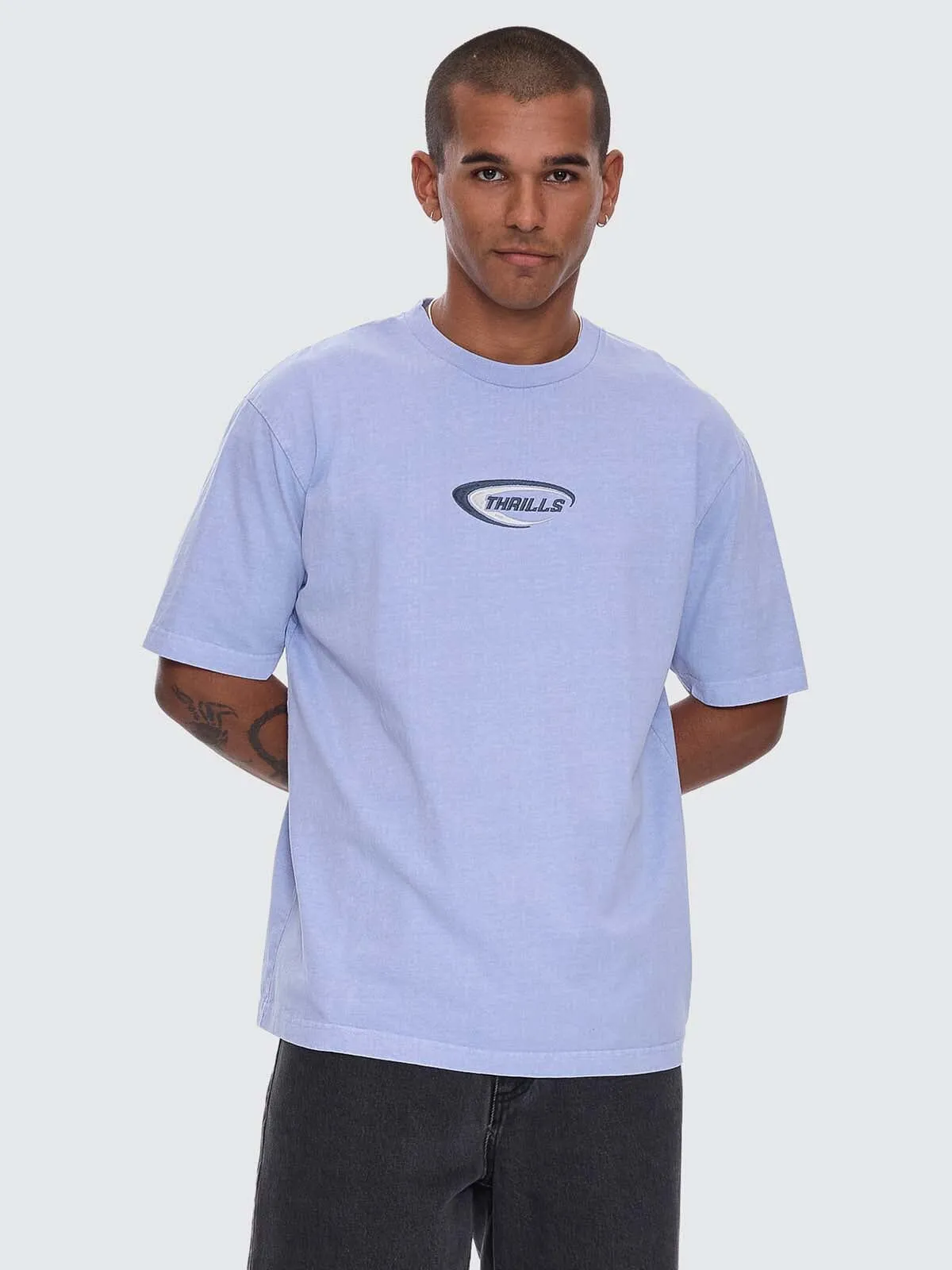 Fusion Oversize Fit Tee - Cornflower Blue sold by Thrills product image thumbnail 4