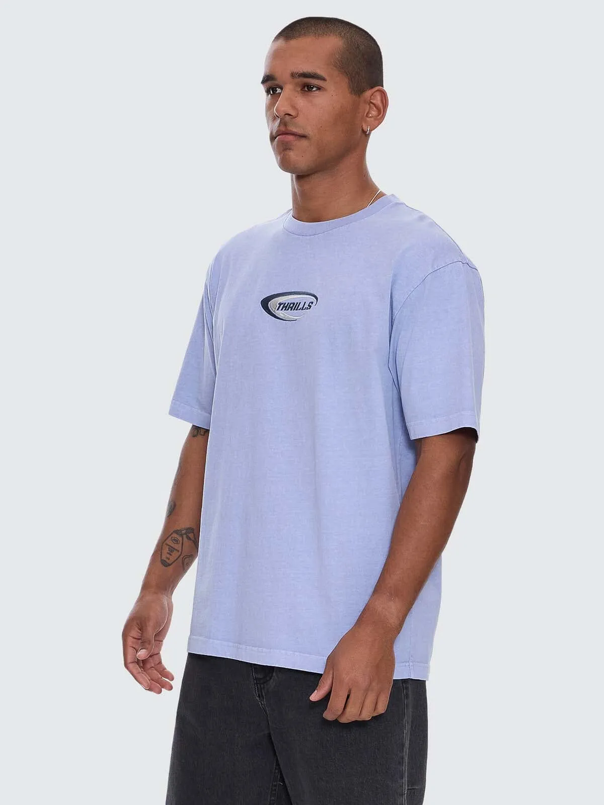 Fusion Oversize Fit Tee - Cornflower Blue sold by Thrills product image thumbnail 3