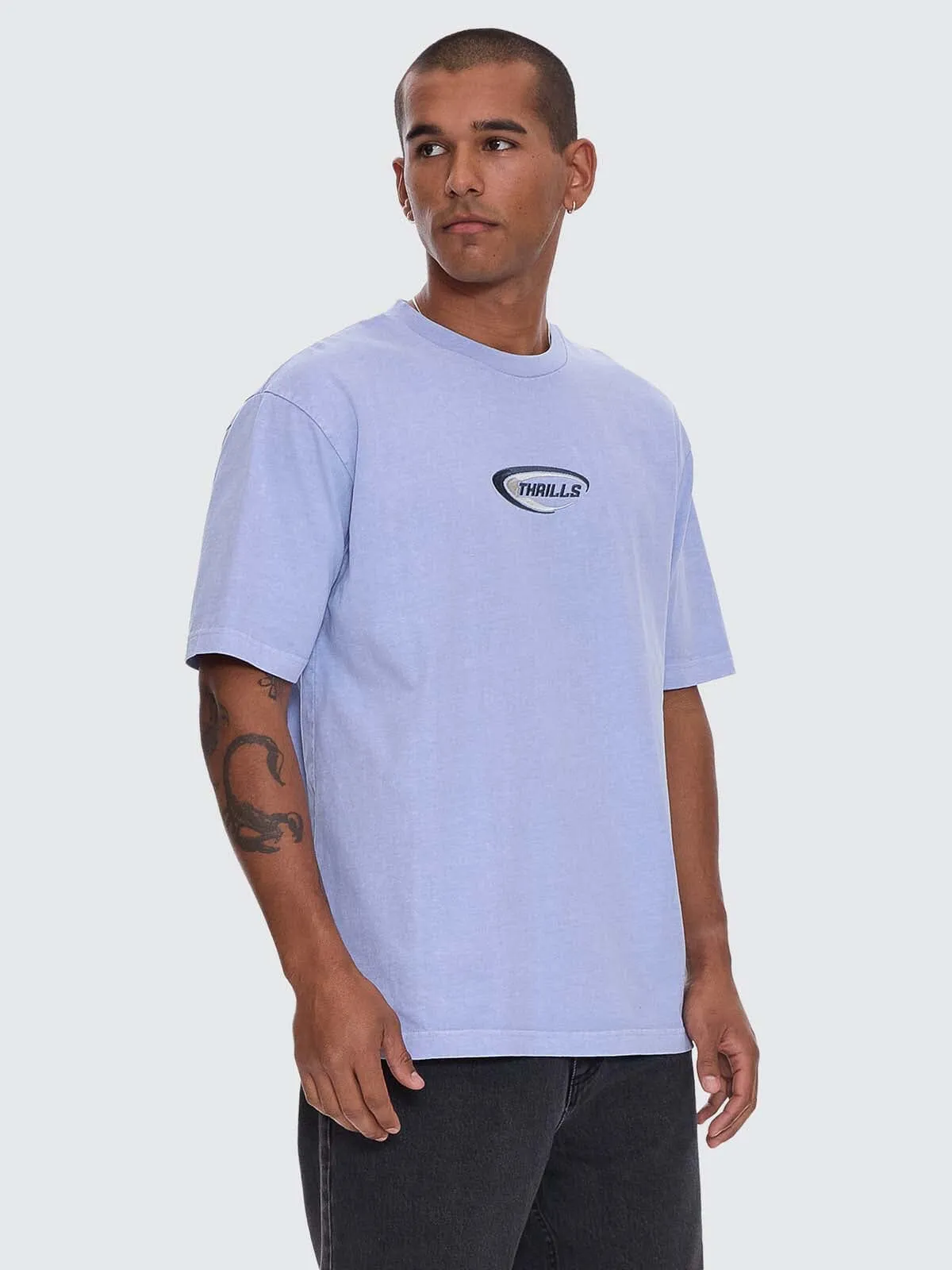 Fusion Oversize Fit Tee - Cornflower Blue sold by Thrills product image thumbnail 5