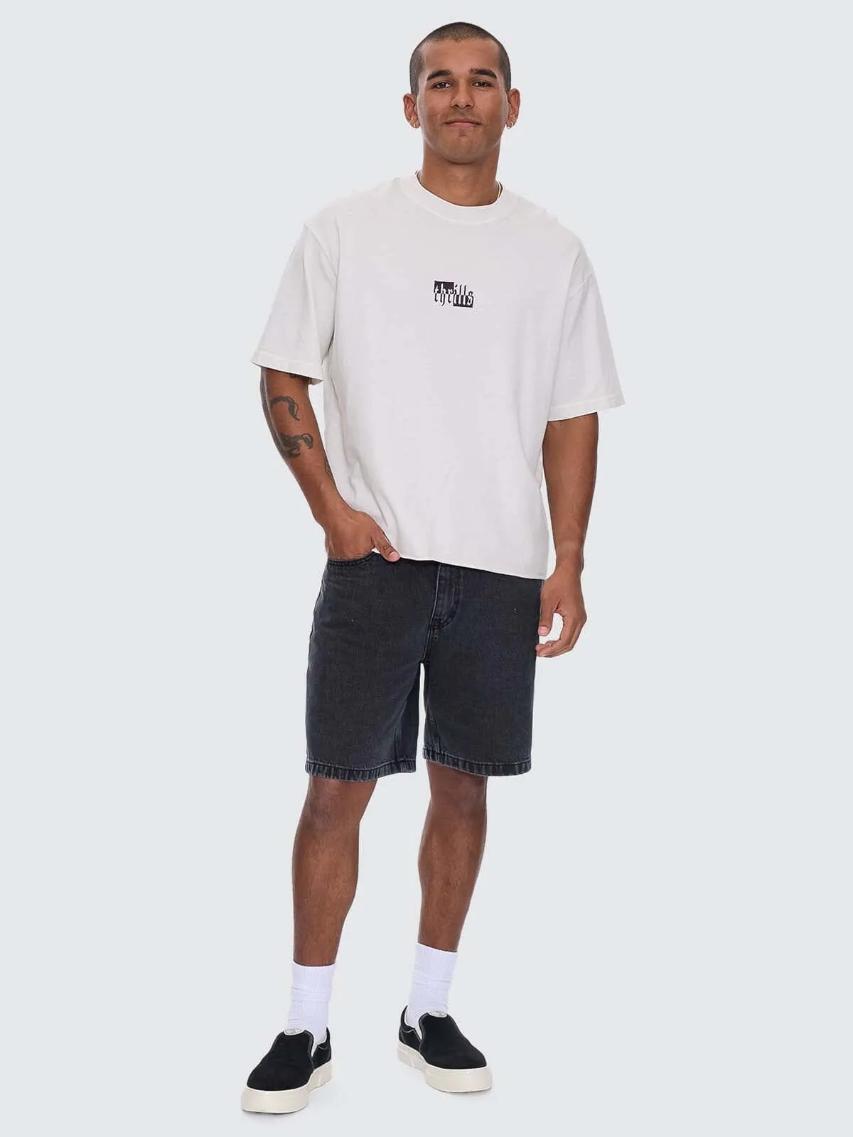 Excitement Excitement Embro Box Crop Tee - Lily White sold by Thrills product image thumbnail 5