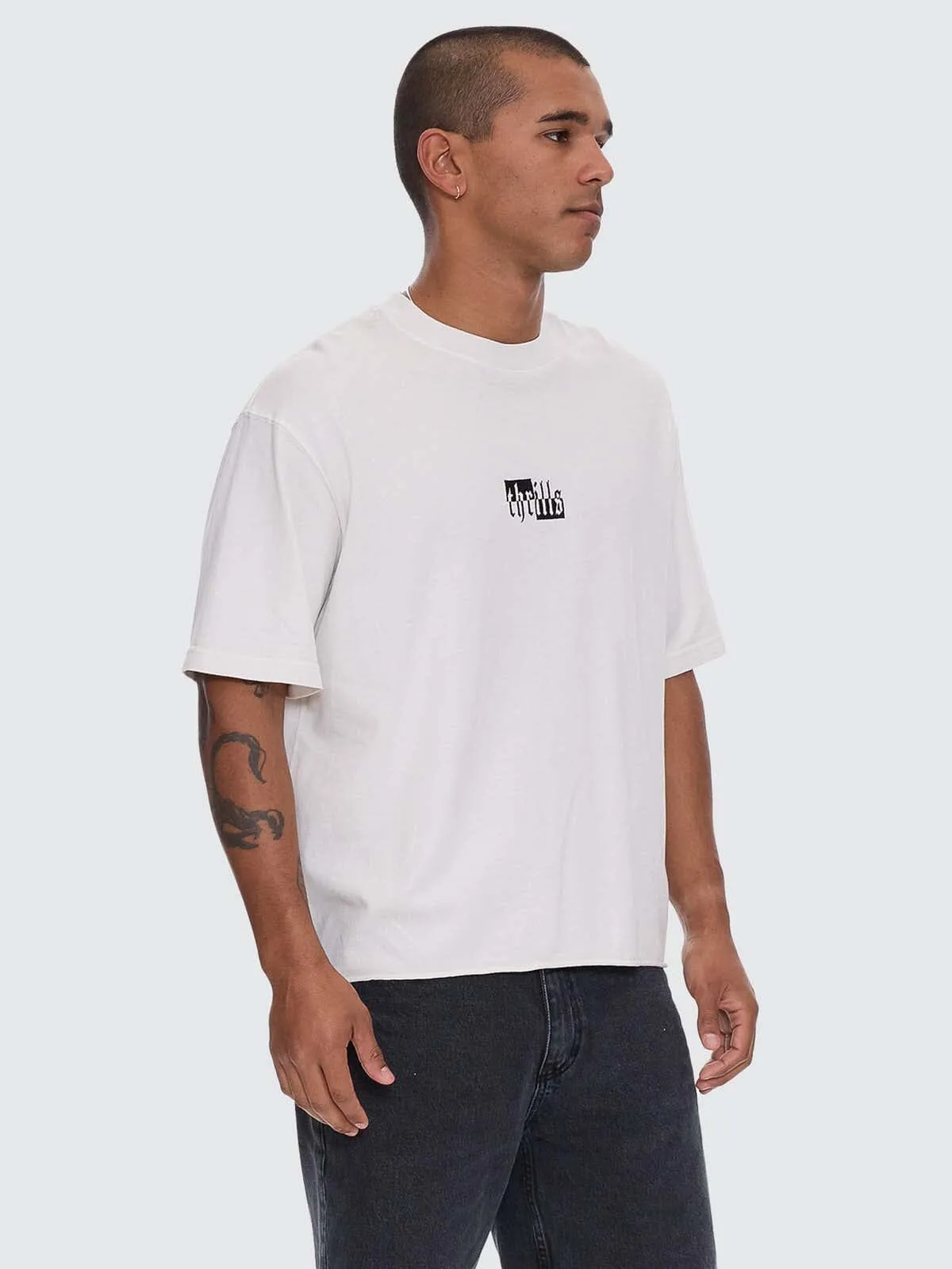 Excitement Excitement Embro Box Crop Tee - Lily White sold by Thrills product image thumbnail 4