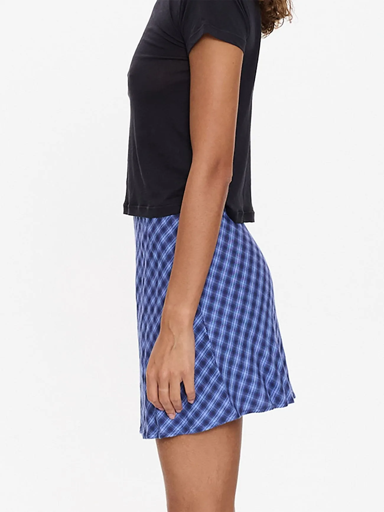High Speed Check Mini Skirt - Guardian Navy sold by Thrills product image thumbnail 5