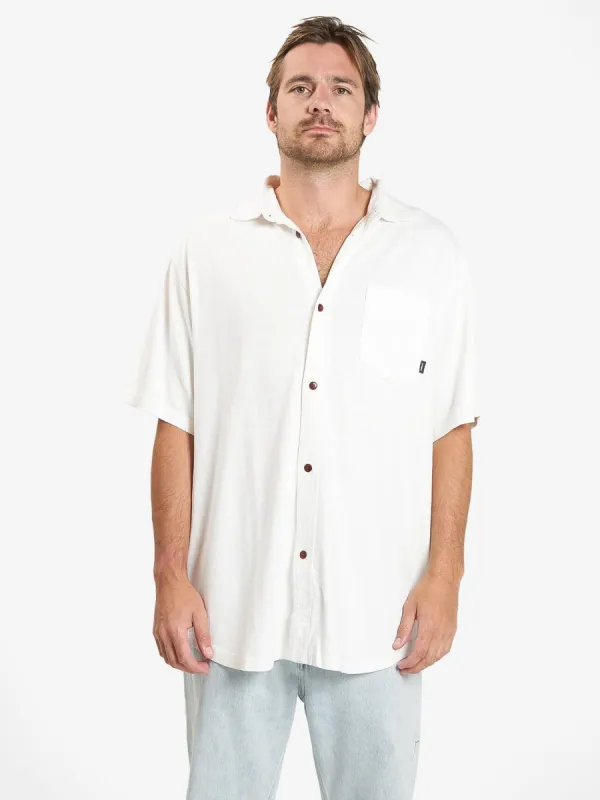 Hemp Thrills Oversized Short Sleeve Shirt - Dirty White sold by Thrills