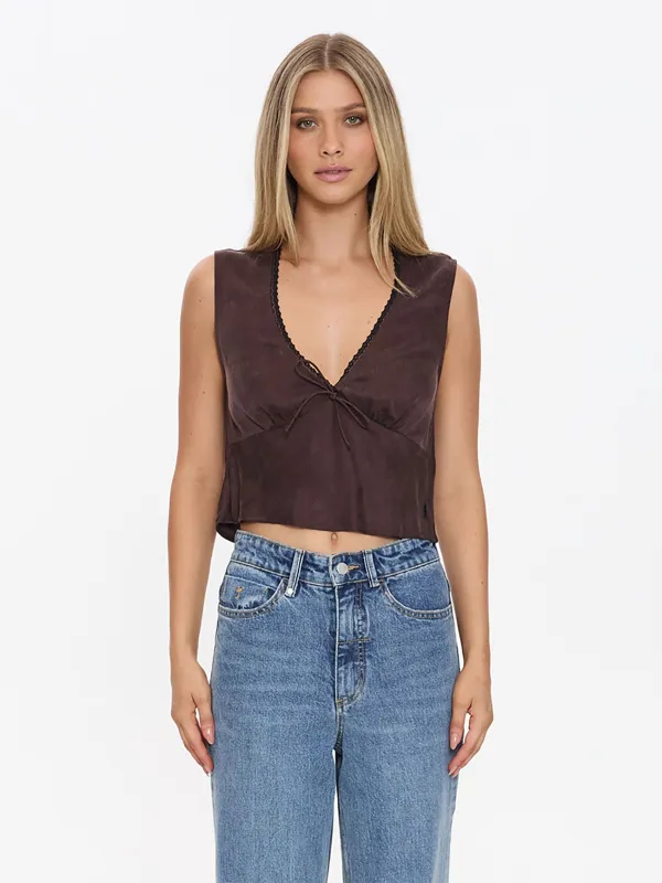 Nellie Top - Postal Brown sold by Thrills