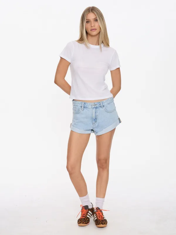 Remi Rolled Low Rise Baggy Short - Serenity Blue sold by Thrills