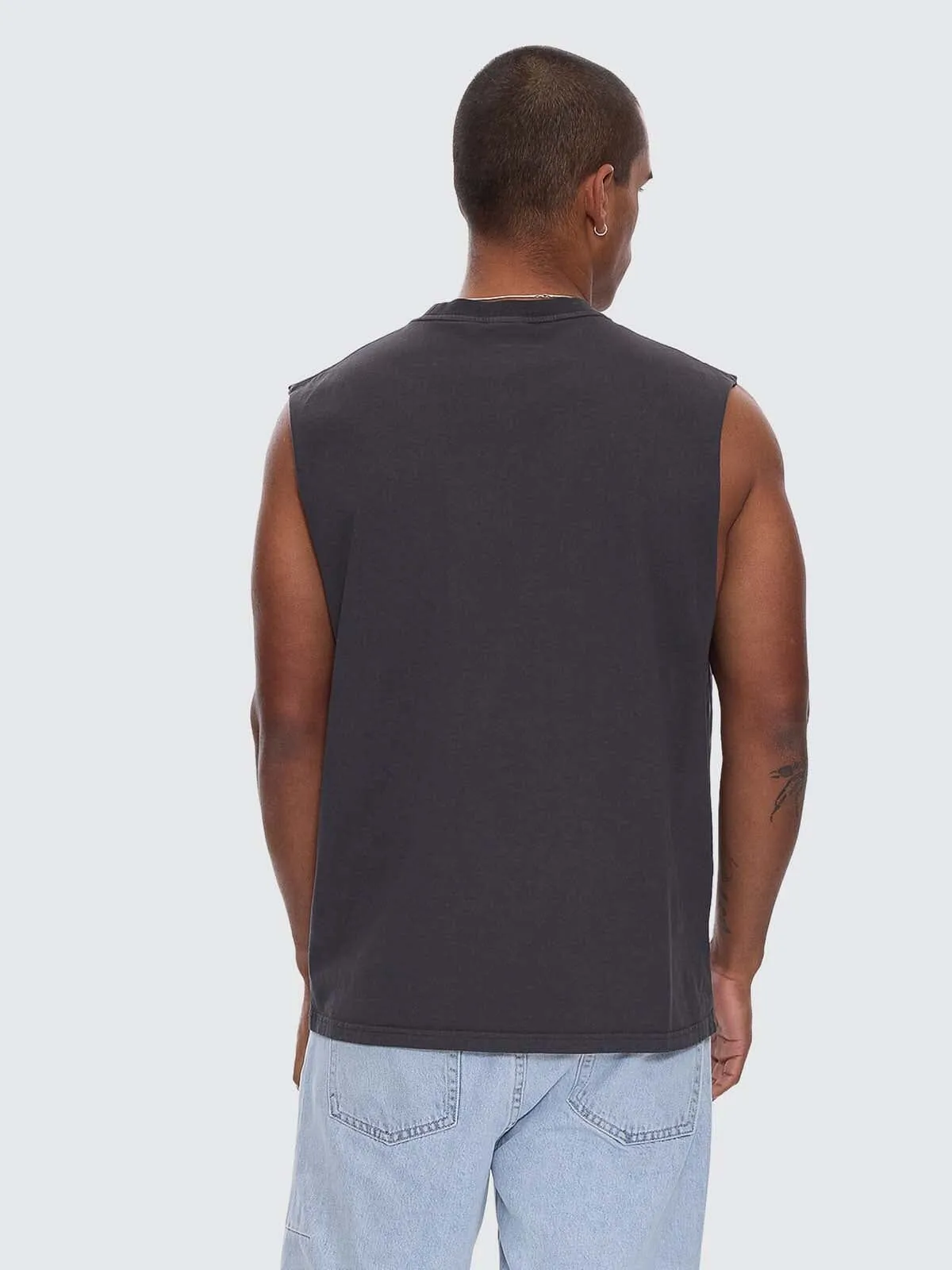 Thrills Workwear Embro Merch Fit Muscle Tee - Dark Charcoal sold by Thrills product image thumbnail 4