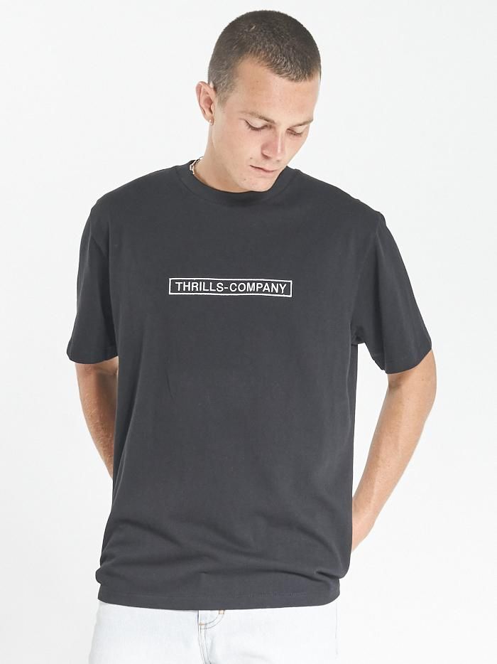 Tonal Thrills Box Embro Merch Fit Tee - Black sold by Thrills product image thumbnail 3