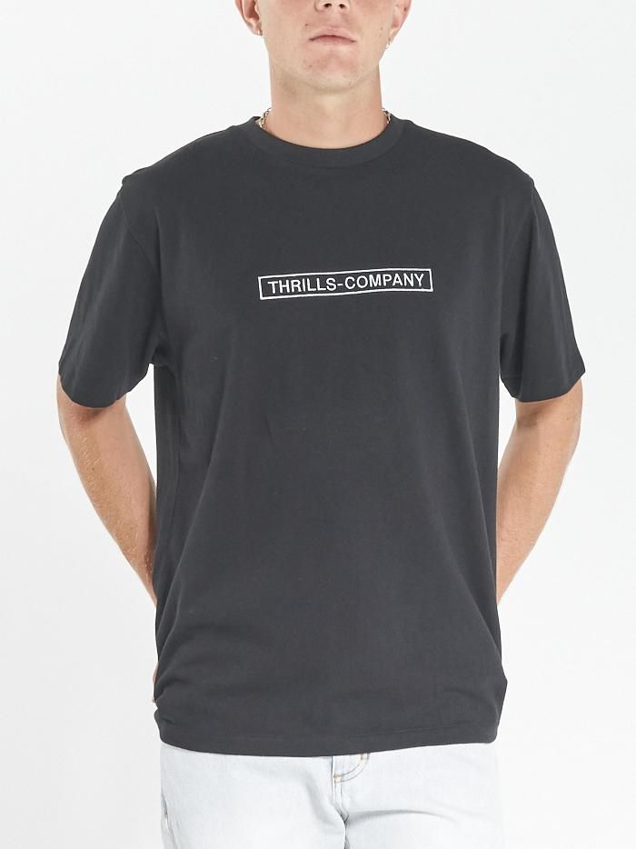 Tonal Thrills Box Embro Merch Fit Tee - Black sold by Thrills