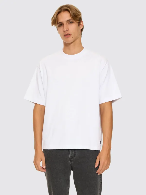Thrills Military Box Fit Oversized Cropped Tee - White sold by Thrills