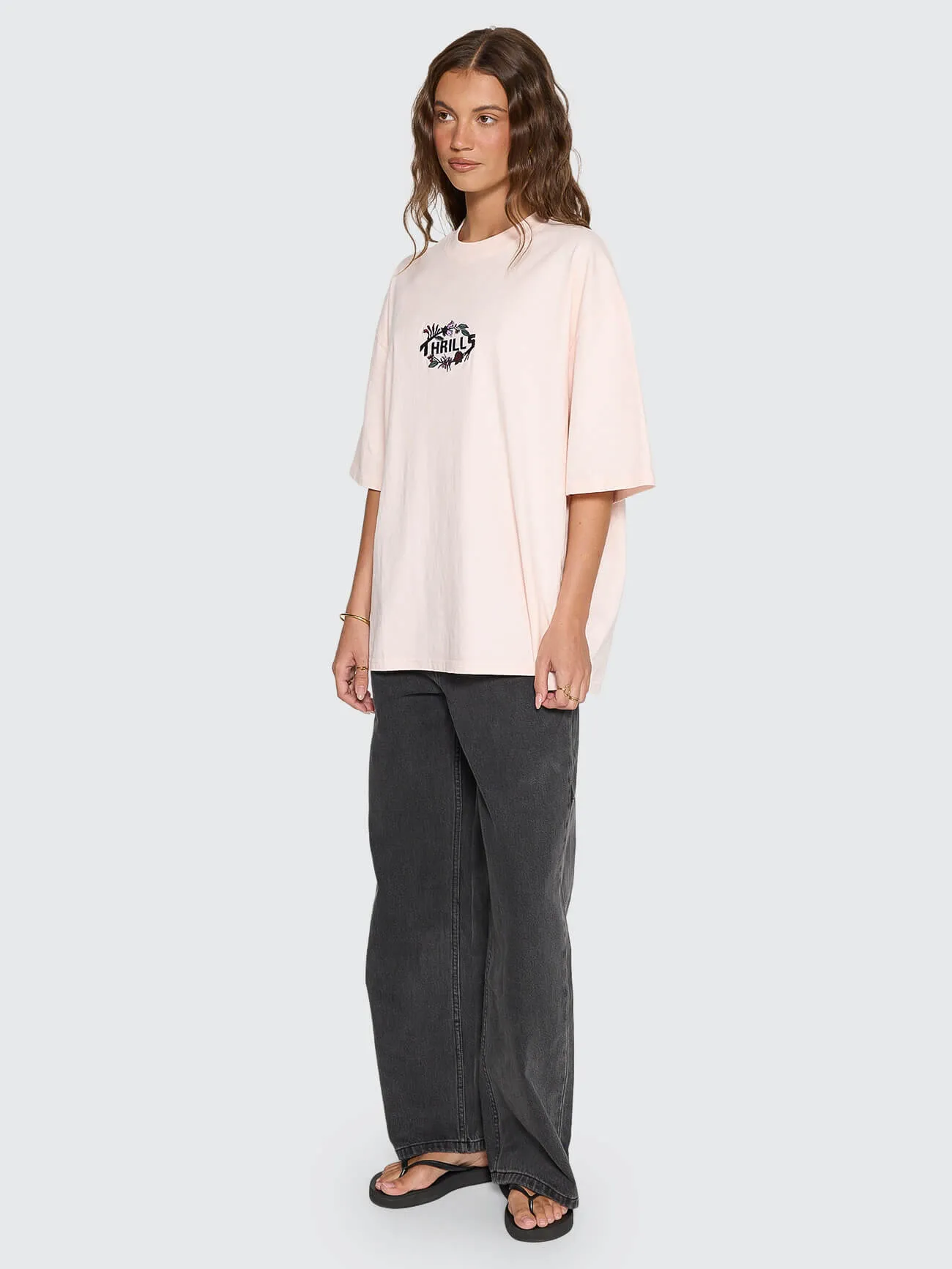 Beauty Around Us Oversized Tee - Rose Smoke sold by Thrills product image thumbnail 4