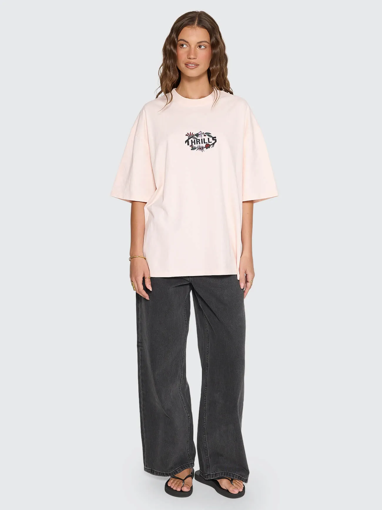 Beauty Around Us Oversized Tee - Rose Smoke sold by Thrills product image thumbnail 2