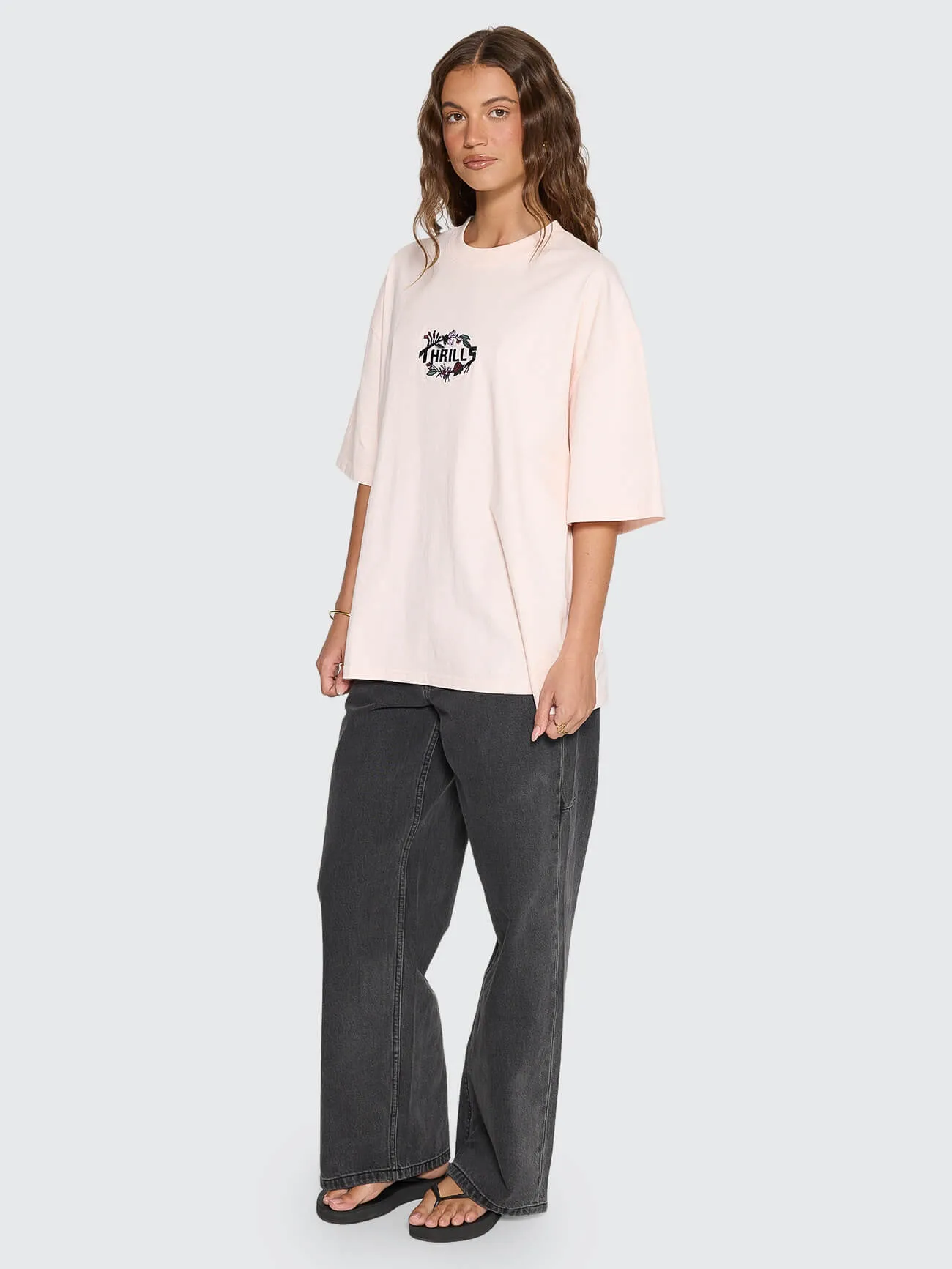 Beauty Around Us Oversized Tee - Rose Smoke sold by Thrills product image thumbnail 3