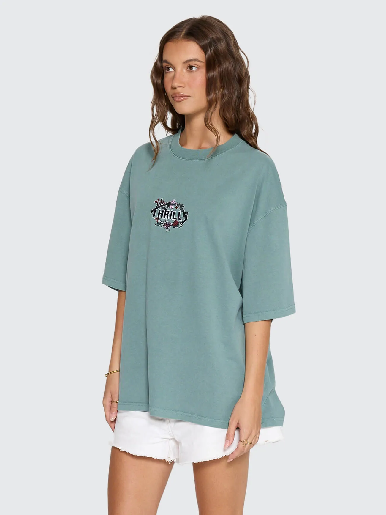 Beauty Around Us Oversized Tee - Green Coast sold by Thrills product image thumbnail 3