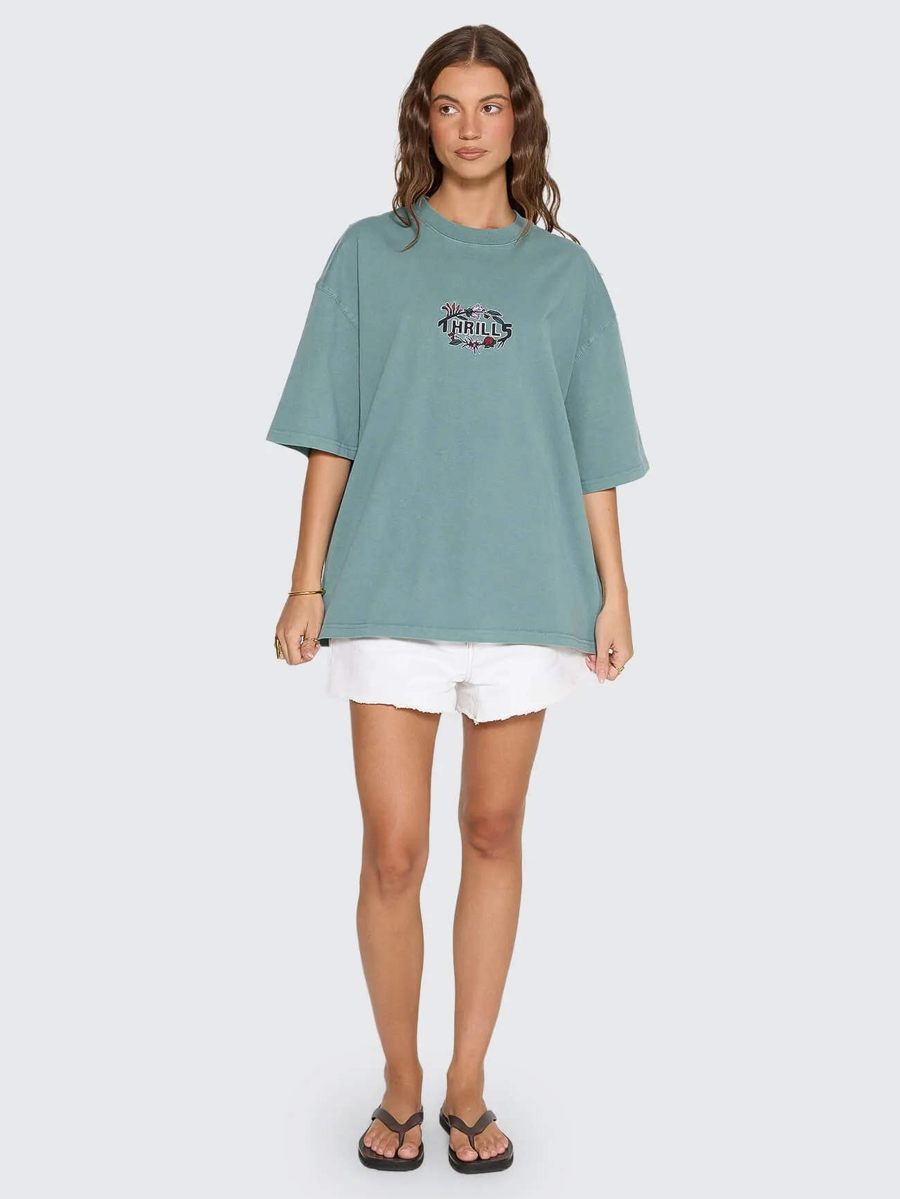 Beauty Around Us Oversized Tee - Green Coast sold by Thrills