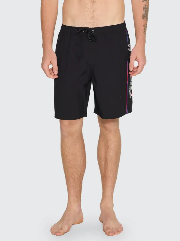 Anarchy In Paradise Elastic Waist Boardshort - Black sold by Thrills