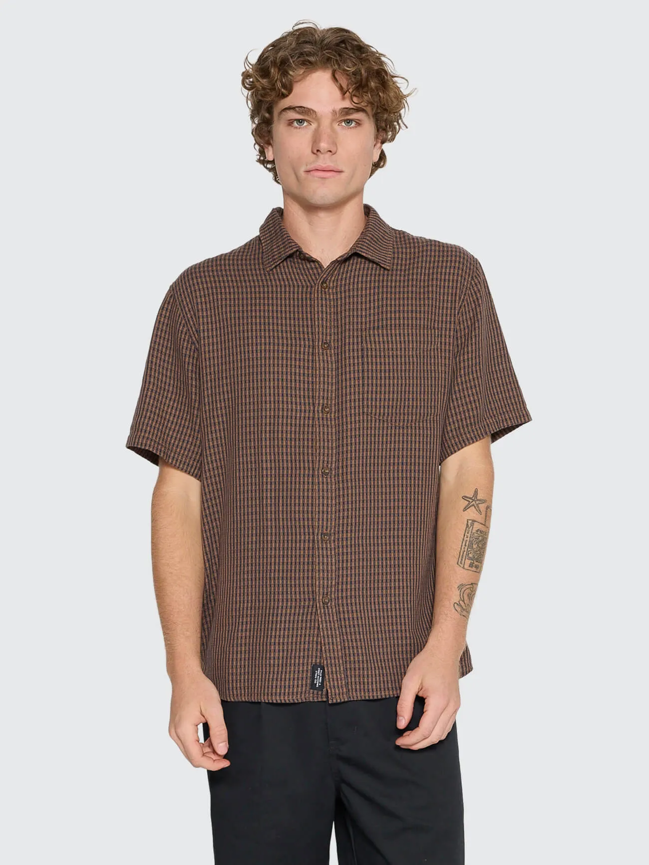Ever Short Sleeve Shirt - Trader Brown sold by Thrills