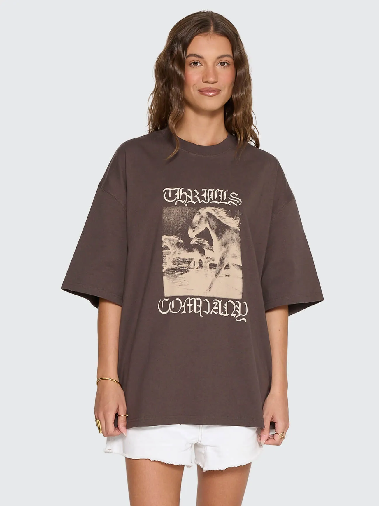 Rampage Oversized Tee - Stallion sold by Thrills