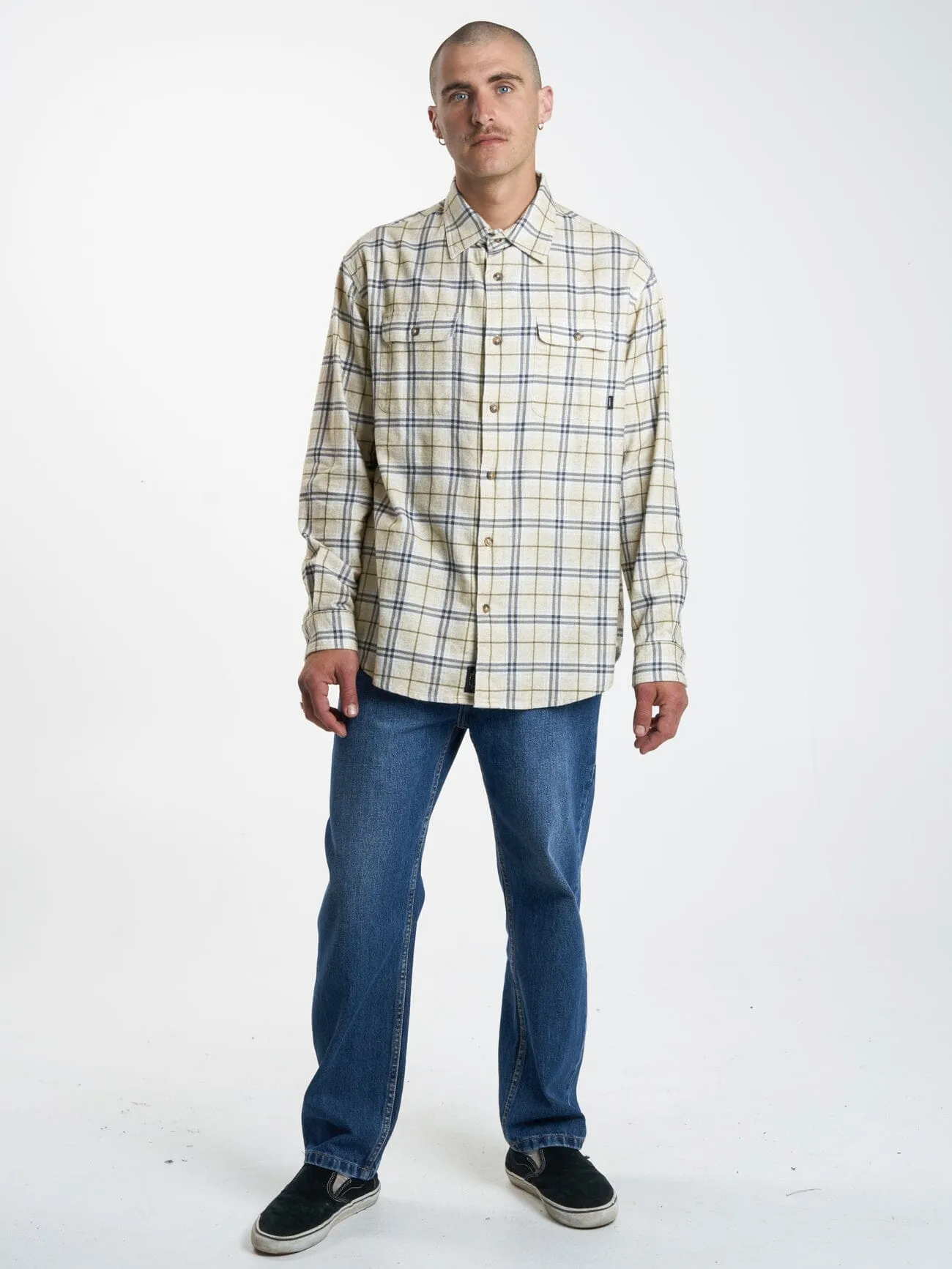 Genuine Oversized Flannel Shirt - Unbleached sold by Thrills product image thumbnail 5