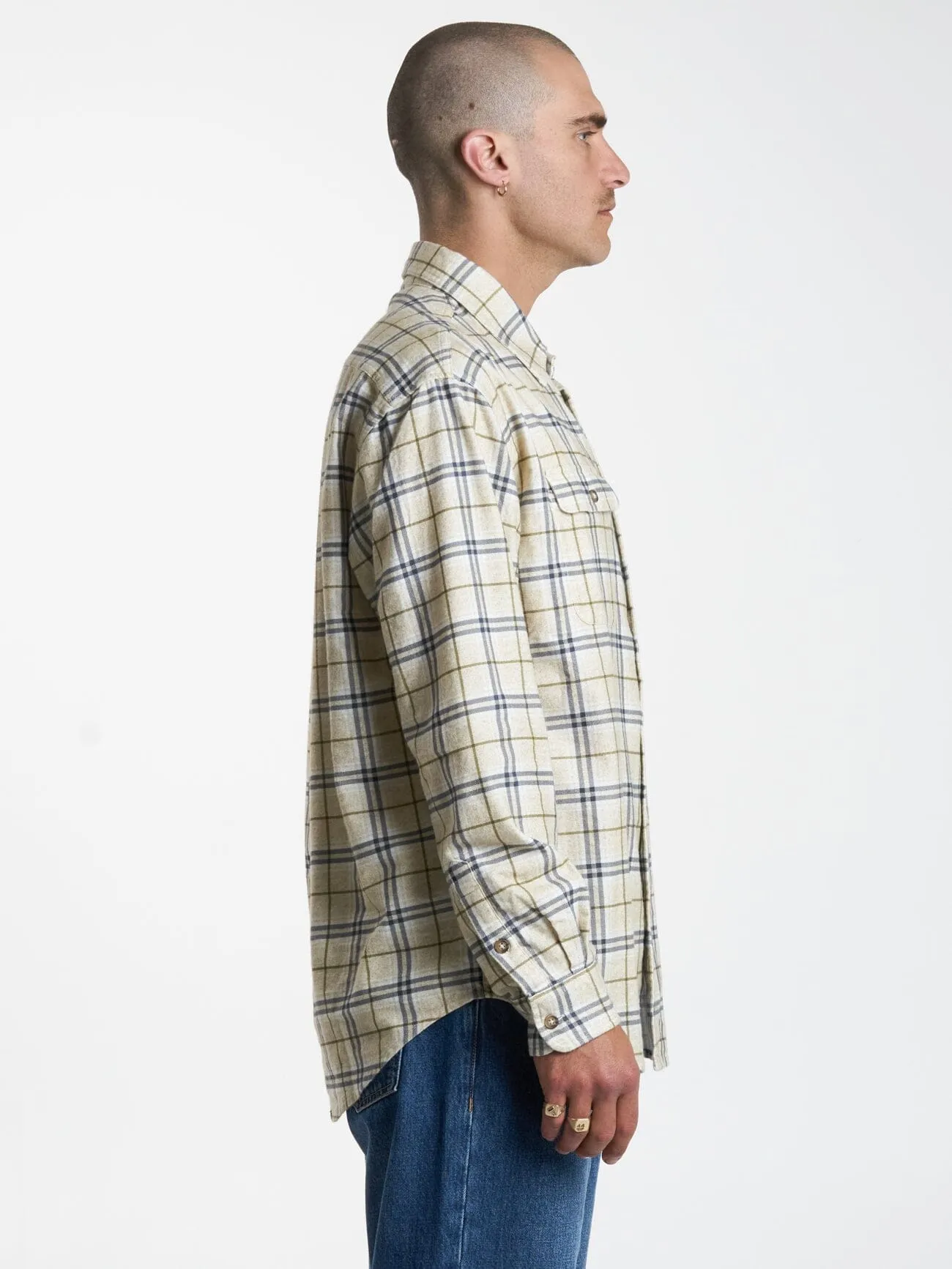 Genuine Oversized Flannel Shirt - Unbleached sold by Thrills product image thumbnail 4