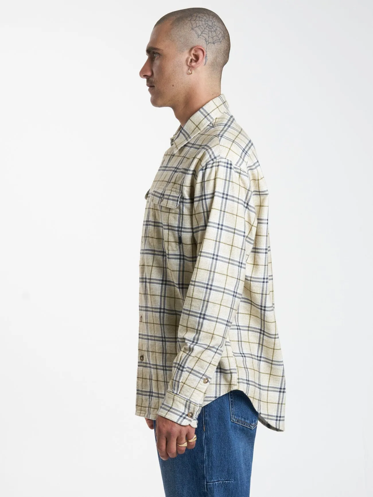 Genuine Oversized Flannel Shirt - Unbleached sold by Thrills product image thumbnail 3