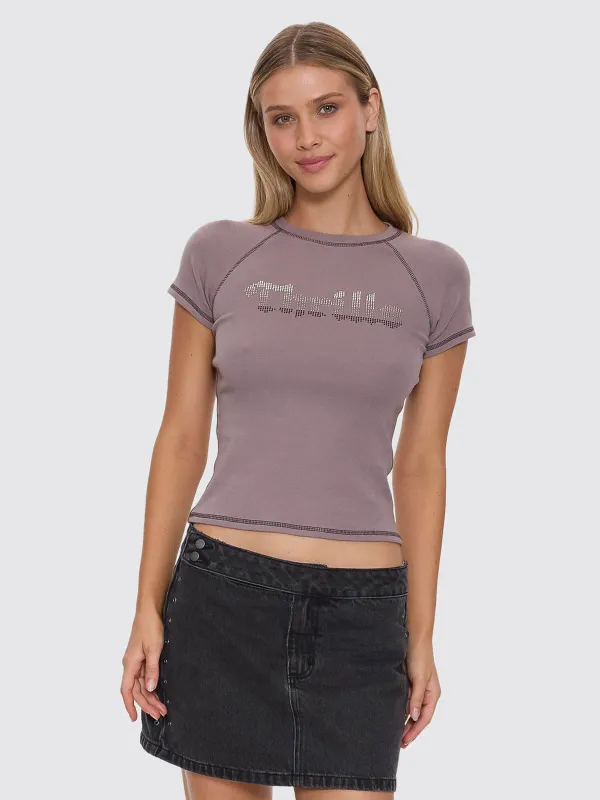 Glitch Studded Raglan Club Tee - Shroom sold by Thrills