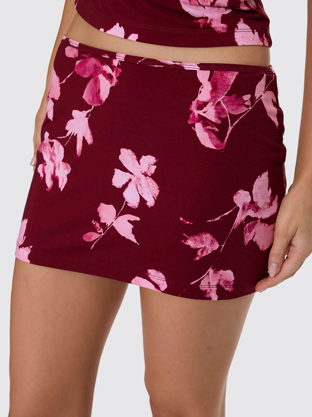 Full Bloom Mini Skirt - Pomegranate sold by Thrills product image thumbnail 3