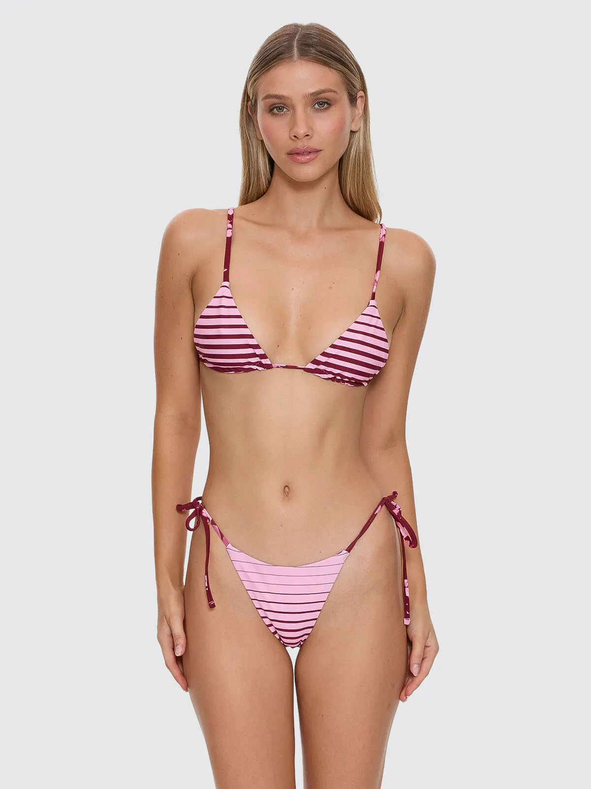 Full Bloom Reversible String Bikini Top - Pomegranate sold by Thrills product image thumbnail 4