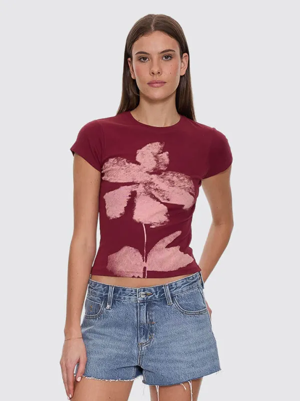 Full Bloom Club Tee - Pomegranate sold by Thrills