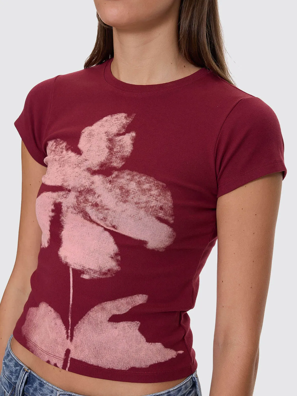 Full Bloom Club Tee - Pomegranate sold by Thrills product image thumbnail 2