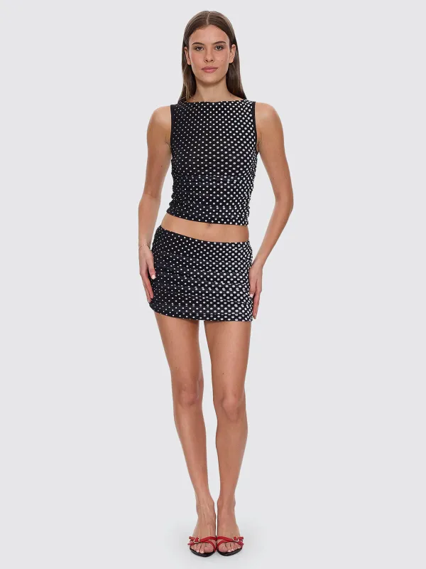 Disconnect Mesh Mini Skirt - Black sold by Thrills