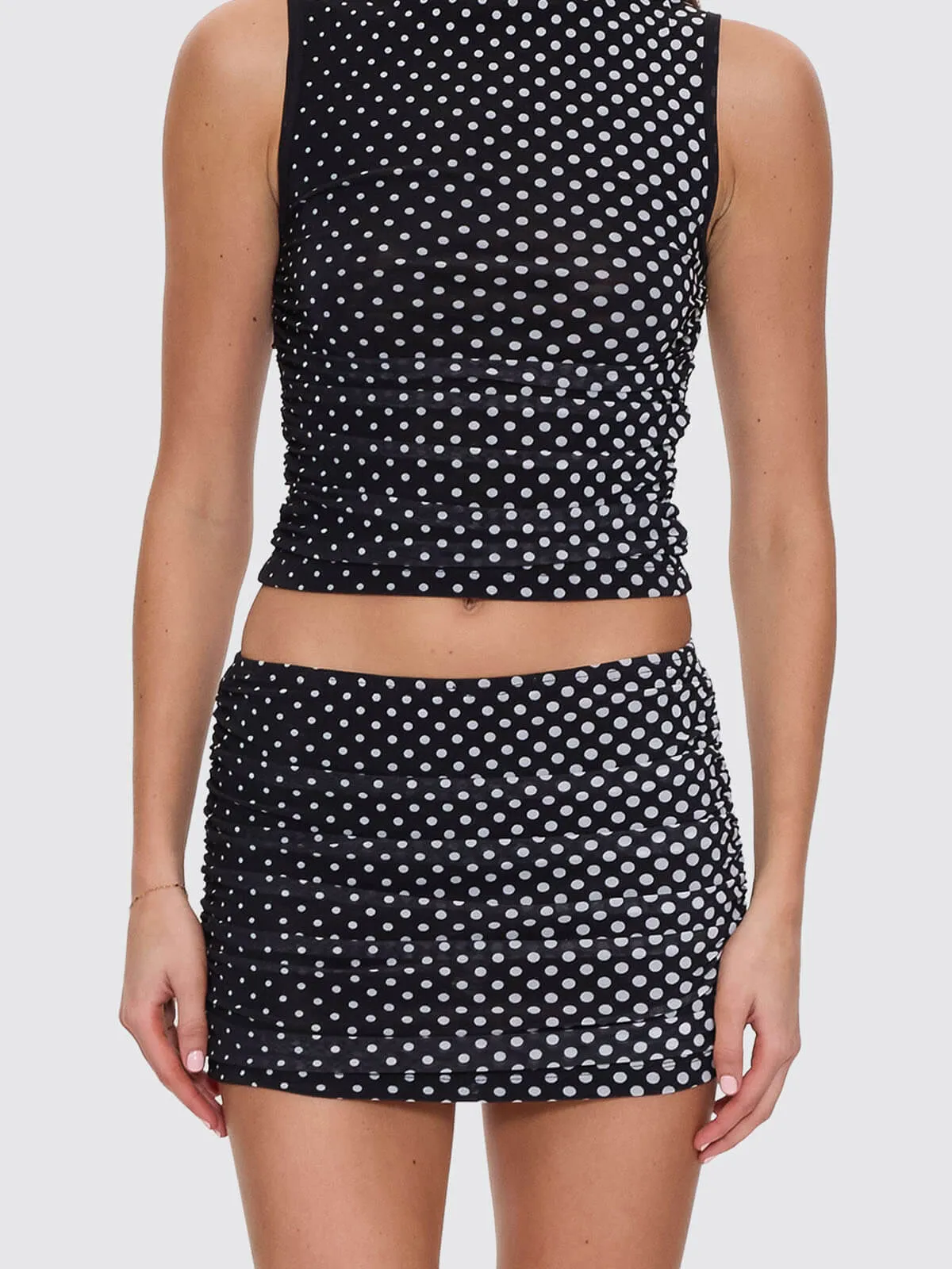 Disconnect Mesh Mini Skirt - Black sold by Thrills product image thumbnail 2
