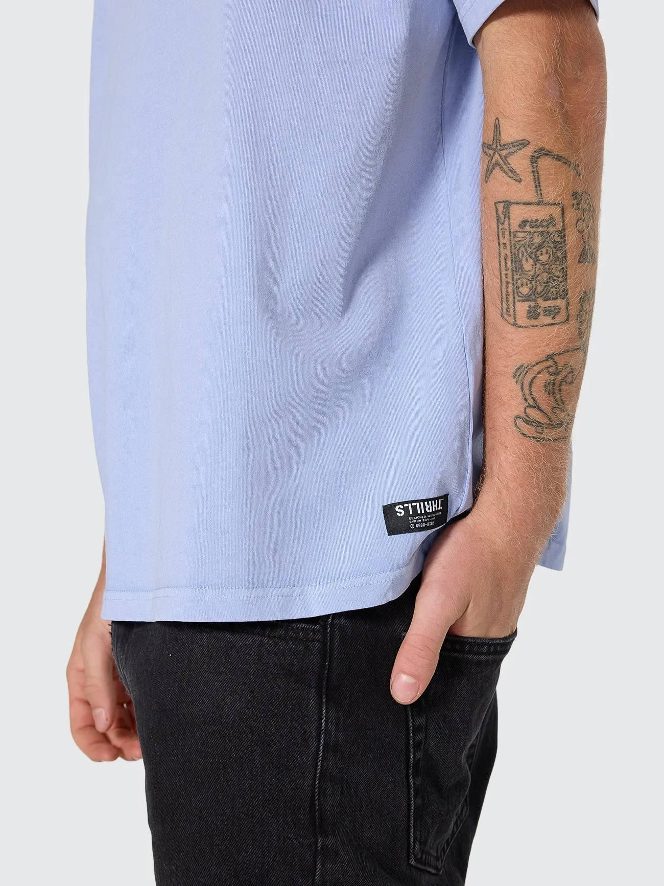 Thrills Service Heavy Weight Box Fit Oversize Tee - Cornflower Blue sold by Thrills product image thumbnail 5