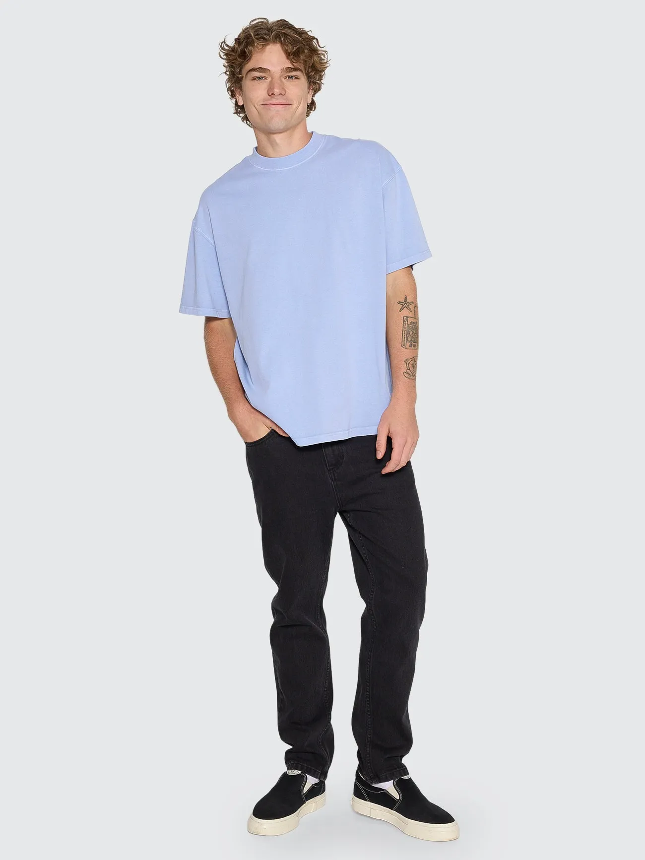 Thrills Service Heavy Weight Box Fit Oversize Tee - Cornflower Blue sold by Thrills product image thumbnail 2