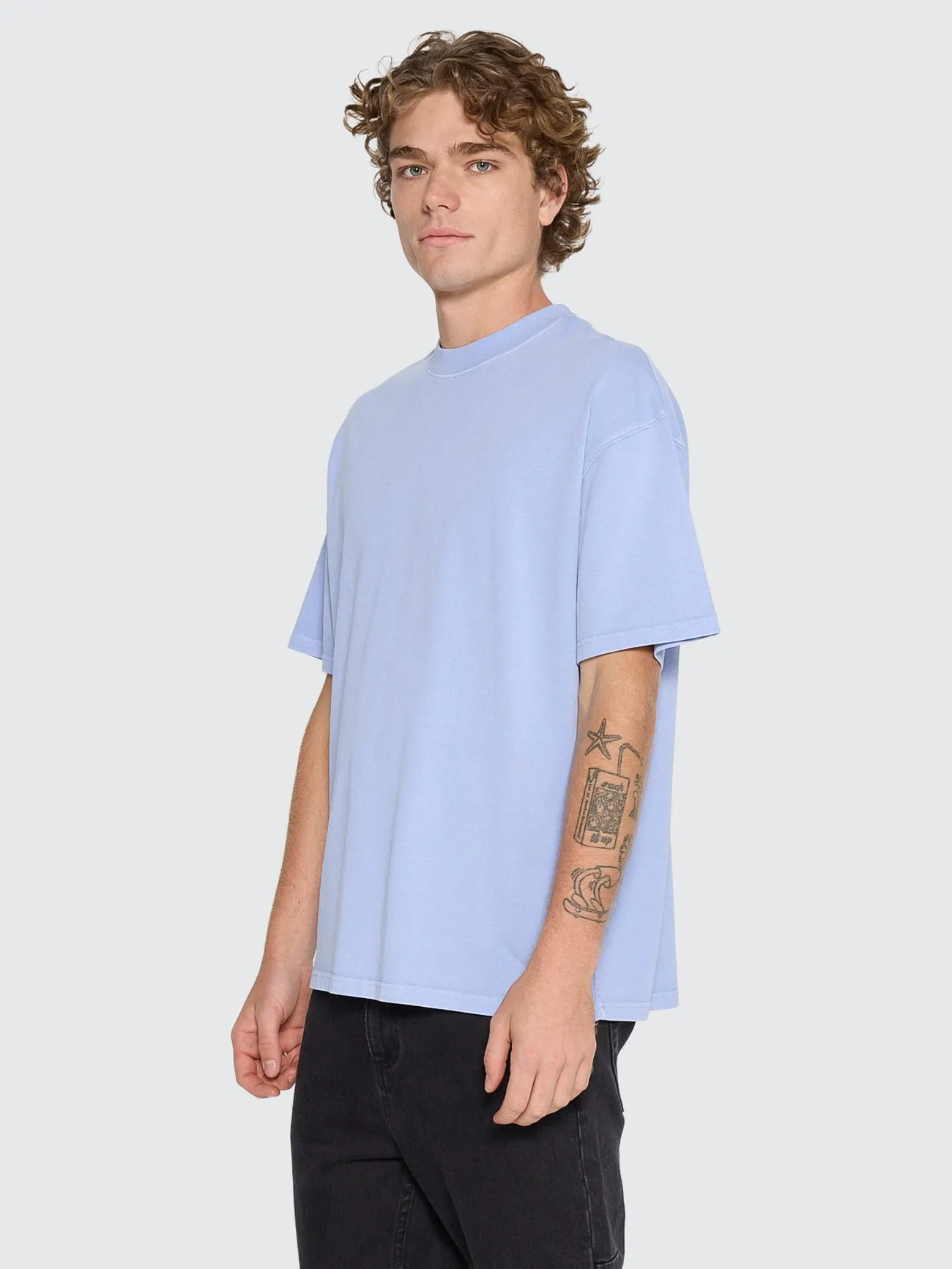 Thrills Service Heavy Weight Box Fit Oversize Tee - Cornflower Blue sold by Thrills product image thumbnail 3