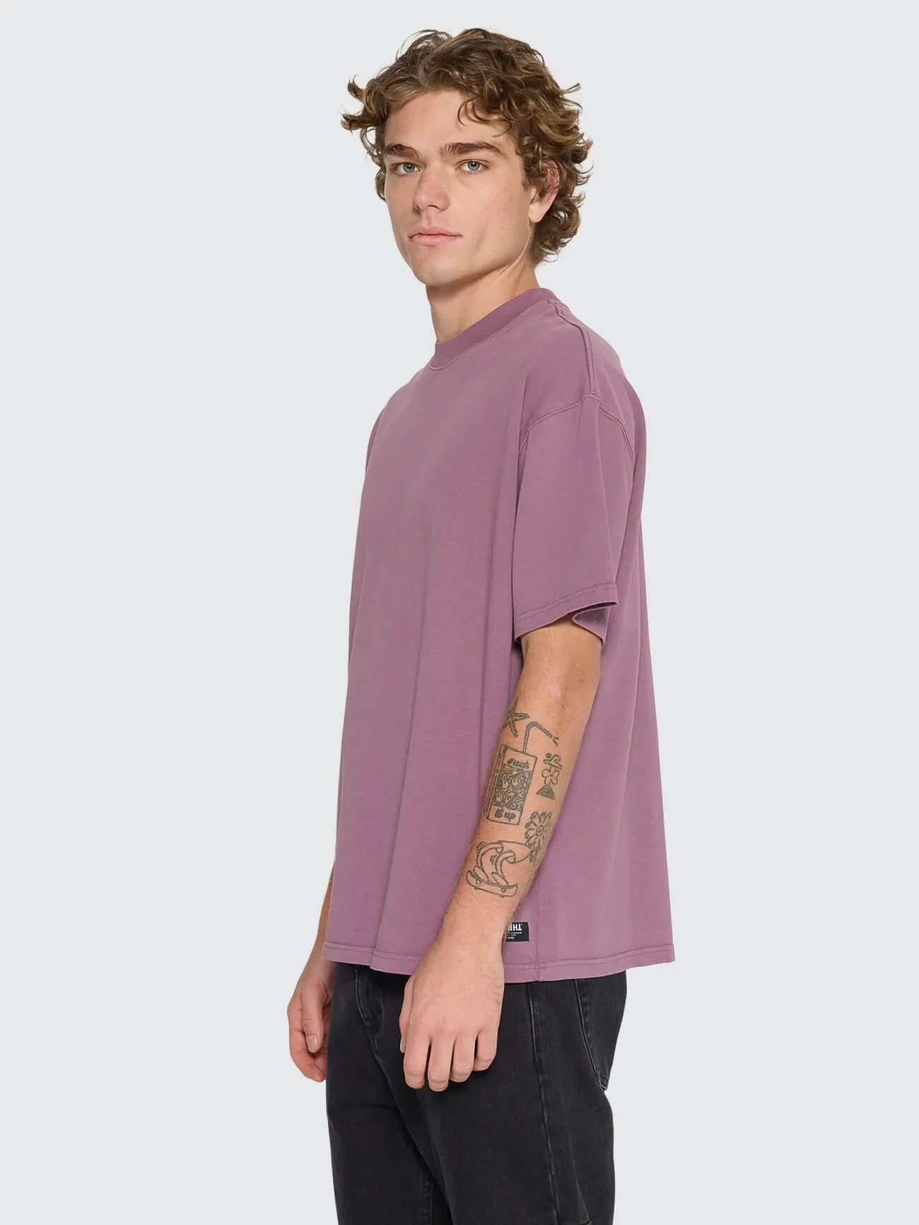 Thrills Service Heavy Weight Box Fit Oversize Tee - Vintage Mauve sold by Thrills product image thumbnail 2