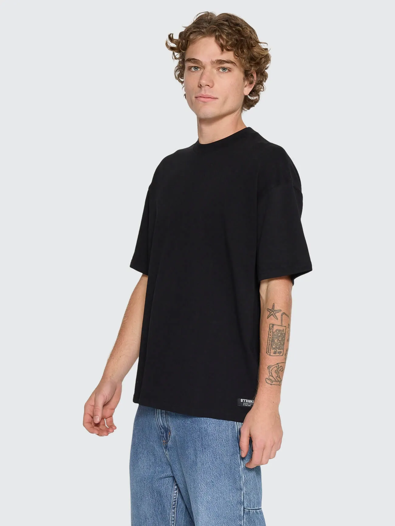Thrills Service Heavy Weight Box Fit Oversize Tee - Black sold by Thrills product image thumbnail 2