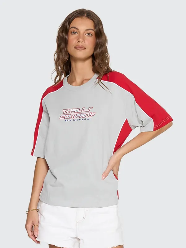 Rewind Square Tee - Glacier Grey sold by Thrills