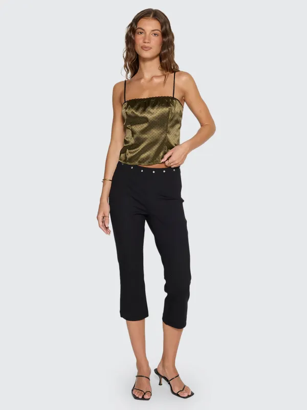 Zephyr Capri Pant - Black sold by Thrills