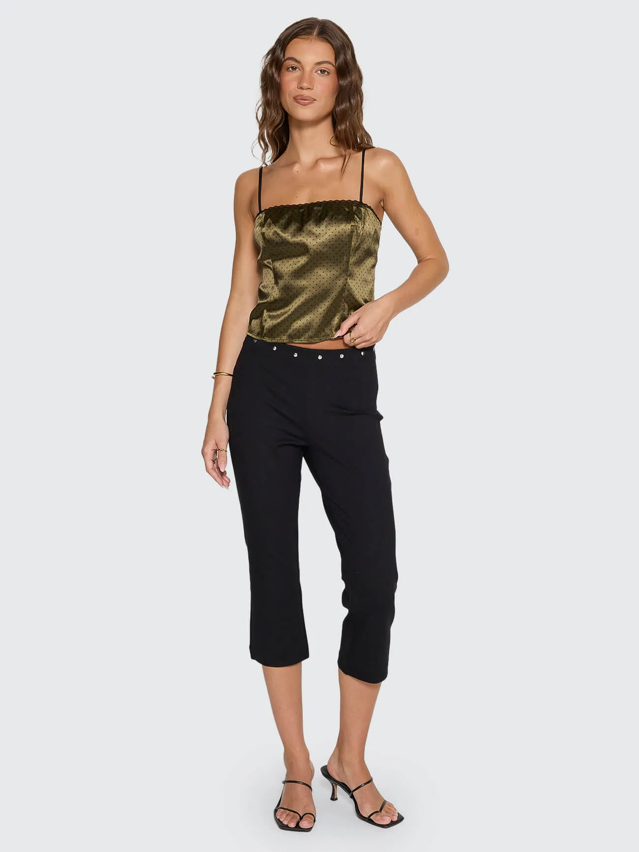 Zephyr Capri Pant - Black sold by Thrills