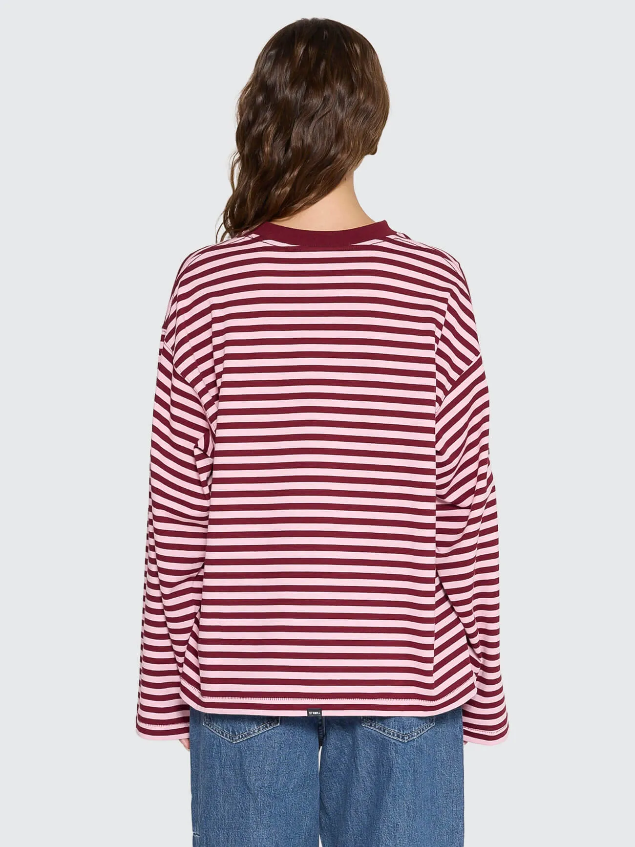 Muse Long Sleeve Oversize Tee - Cherry Red Stripe sold by Thrills product image thumbnail 5
