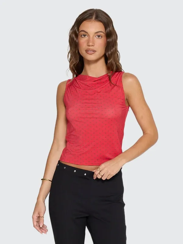 New Romance Tank - Red Polka Dot sold by Thrills