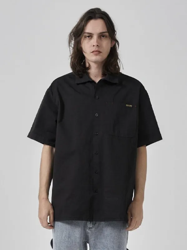 Hard Yakka x Thrills Short Sleeve Work Shirt - Black sold by Thrills