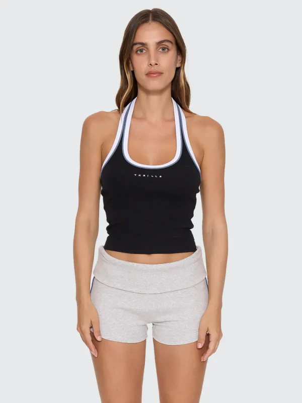 Compact Spaces Halter Top - Black sold by Thrills