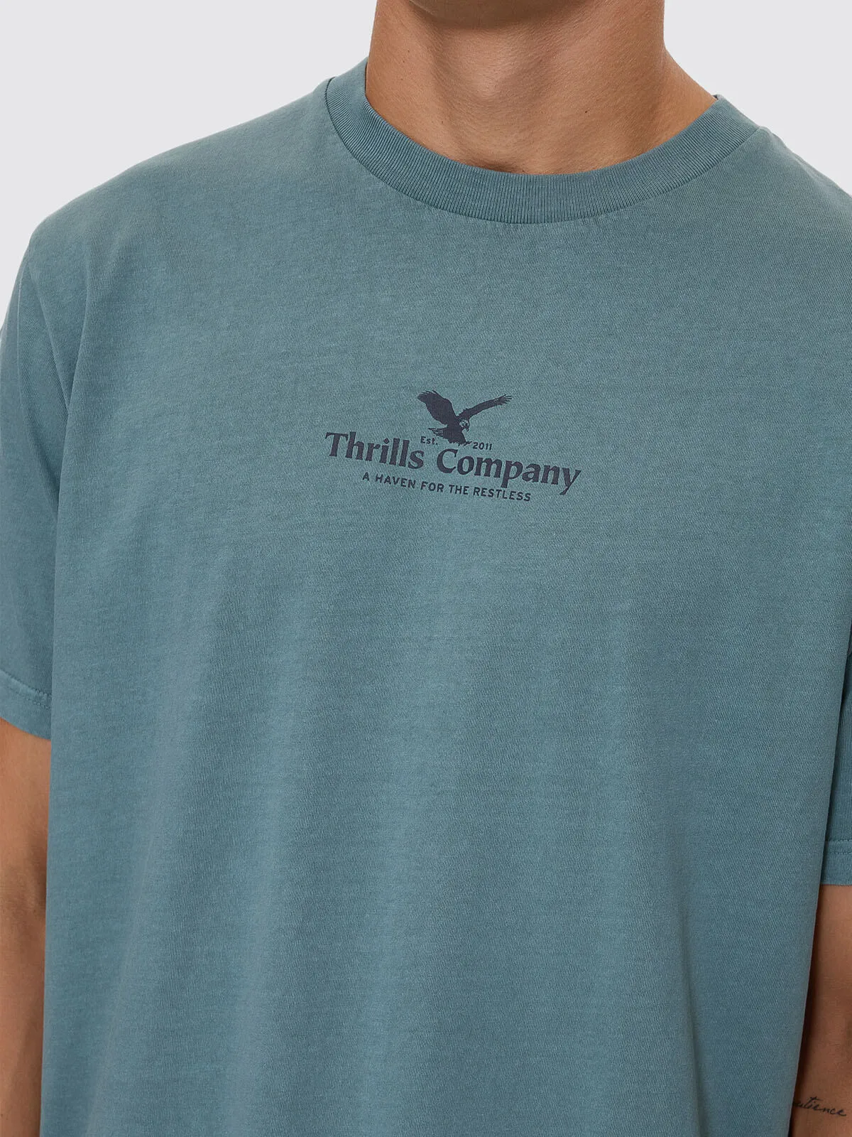 A Haven For The Restless Merch Fit Tee - Green Coast sold by Thrills product image thumbnail 2