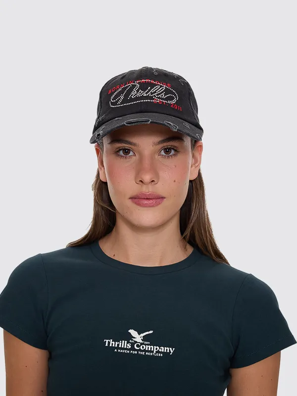 Chaos Reigns 5 Panel Cap - Washed Black sold by Thrills