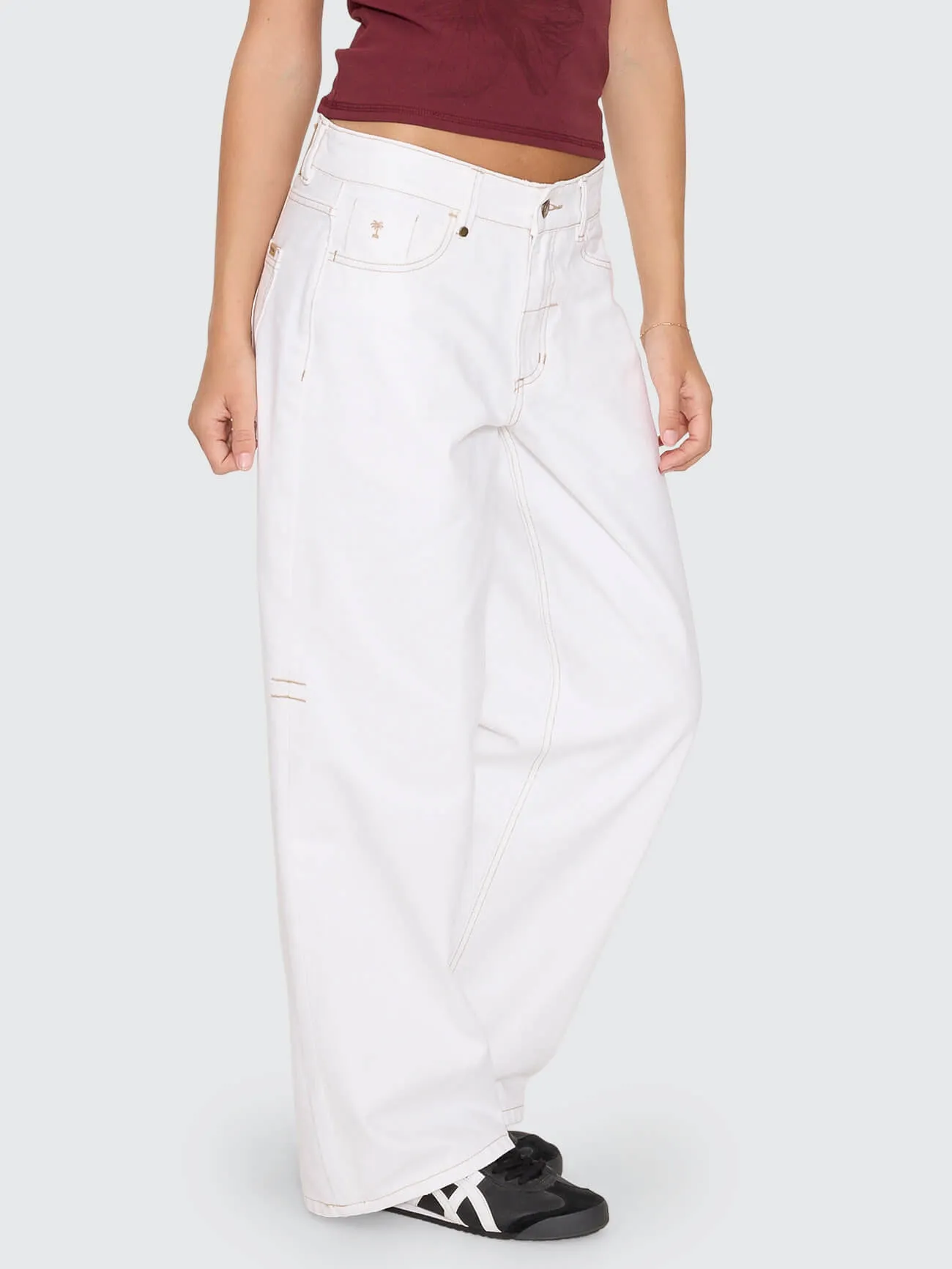 Billie Low Rise Baggy Jean - Vintage White sold by Thrills product image thumbnail 5